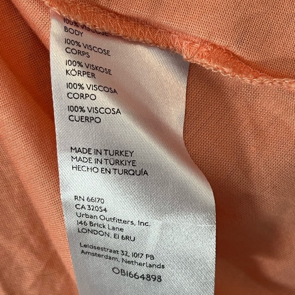 By Anthropologie Coral Pink Ruffle Flutter-Sleeve Tee Small - Picture 6 of 9